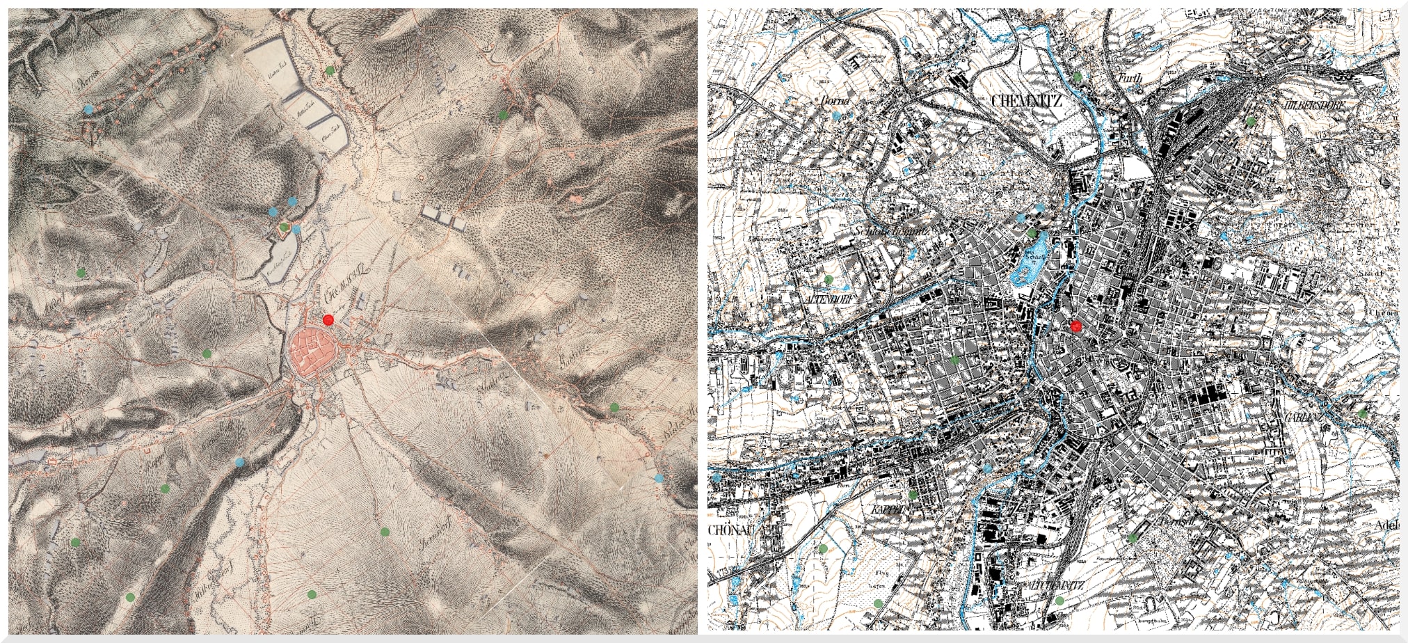 Historisches Bild von Chemnitz