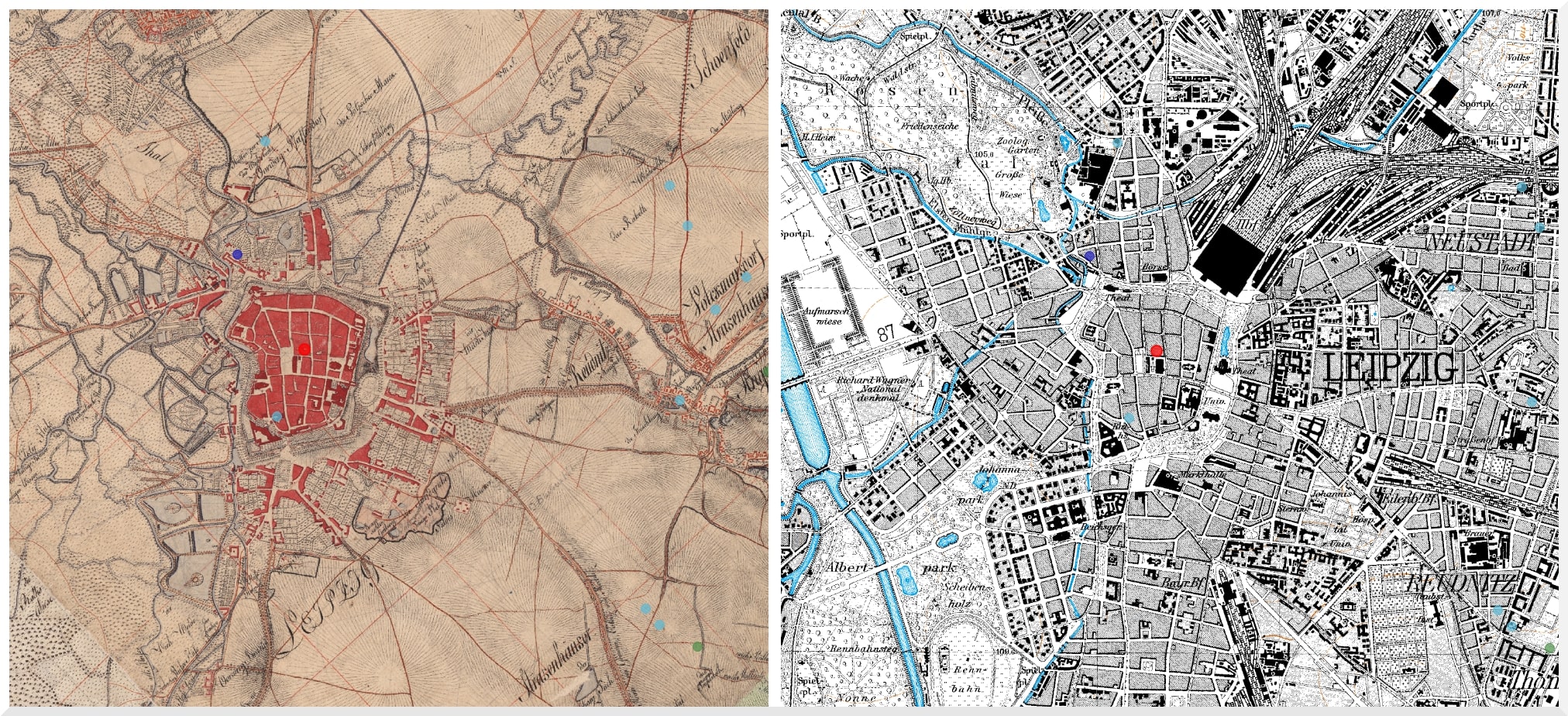 Historisches Bild von Leipzig