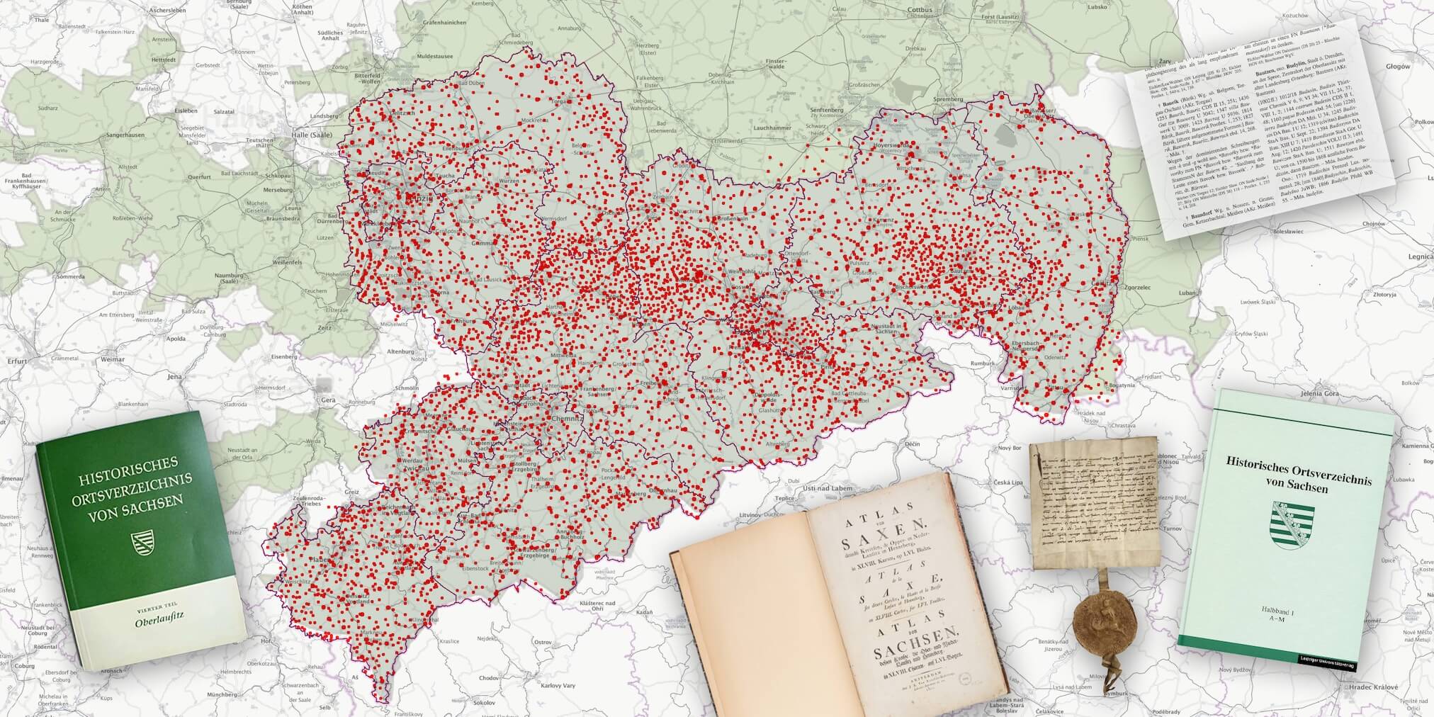 Historisches Bild von Sachsen